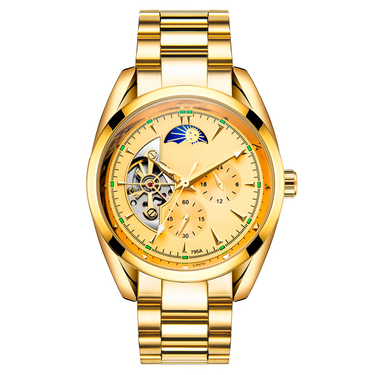 Reloj G-force Original At795a Automatico Dorado + Estuche